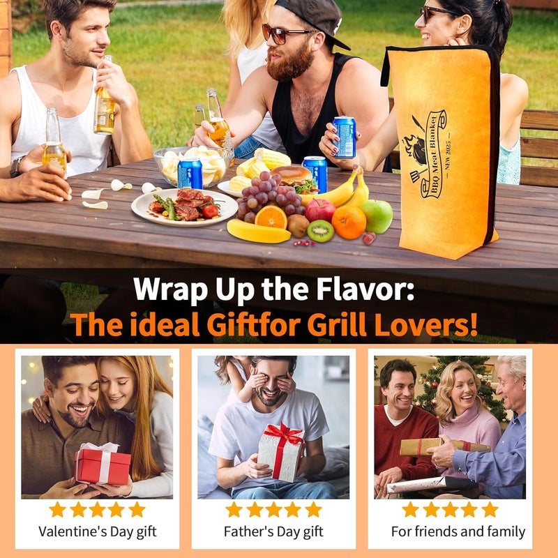 Gecool BBQ Blanket for Resting Meat – Insulated Smoker Grilling Bag for Juicy Flavorful Meats | Ideal for Brisket, Ribs, Pork & More | Durable, Easy to Clean & Portable（25in） - Image 5